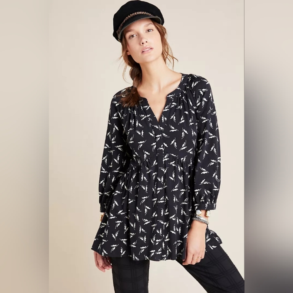 {Anthropologie} Maeve Winona Babydoll Tunic - Picture 1 of 12